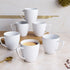 White Wavy Edge Tea Cup Set Of 6 - The Earth Store - Tea Cups