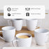 White Wavy Edge Tea Cup Set Of 6 - The Earth Store - Tea Cups