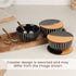 Black Stripe Ceramic Bowls Serving Set – 3 Bowls, 3 Coaster, 3 Spoon and 1 Tray