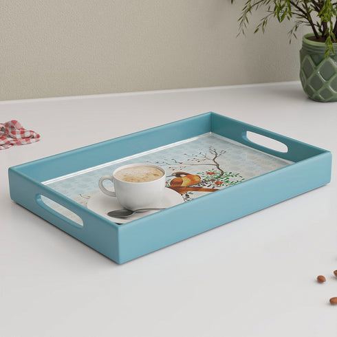 Birds Wooden Rectangular Serving Tray Large