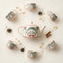 Peagal Ceramic Tea Set With 6 Cups and Kettle