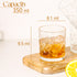 Leaf Transparent Drinking Glasses Set of 6, 350 ML