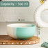 Green Matte Ceramic Bowl Set of 4 – 500ML with Lid