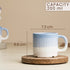 Solid Sky Blue Ceramic 2 Snack Bowl & 6 Tea Cup Combo
