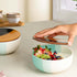 Green Matte Ceramic Bowl Set of 4 – 500ML with Lid
