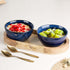 Sage Blue Ceramic Bowl Serving Set 2 Bowls, 1 Tray, and 2 Spoon