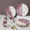 DT Magenta Italian Ceramic Dinner Set of 12 Pieces Serving for 6