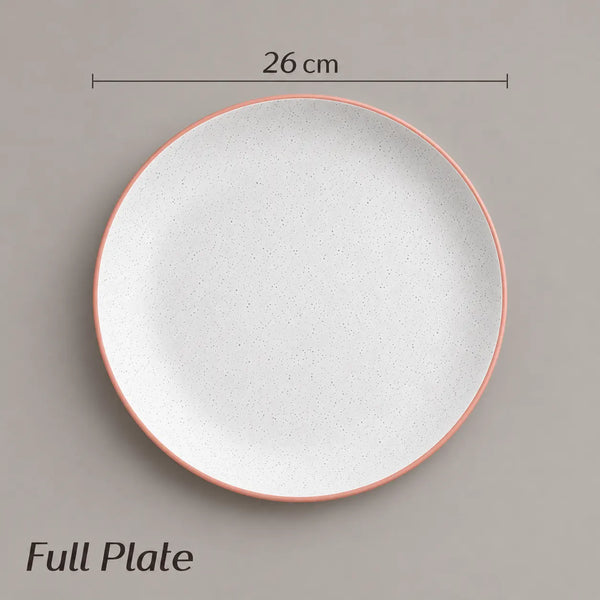 White Matte Ceramic Dinner Set - 8 pieces