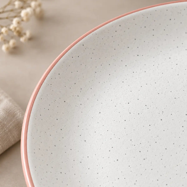 White Matte Ceramic Dinner Set - 8 pieces