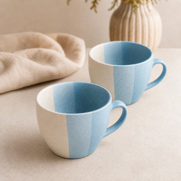 TT Blue Ceramic Tea Cup Set of 2, 250ML