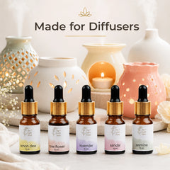 Electric Buddha Ceramic Aroma Diffuser & 5 Essential Aroma Oils Set