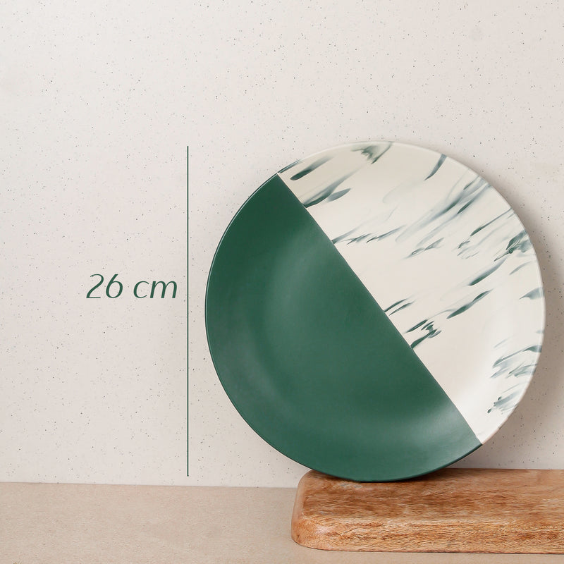 DT Teal Italian Ceramic Dinner Set of 12 Pieces Serving for 6 Crockery Set