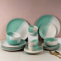 TT Green Matte 21-Piece Ceramic Dinner Set For 6