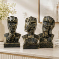 Geometric Mindful Thinker Sculpture Trio