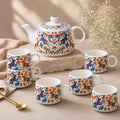 Bunny Floret Morning Tea Set: 1000ML Teapot & 6 Cups (150ML)