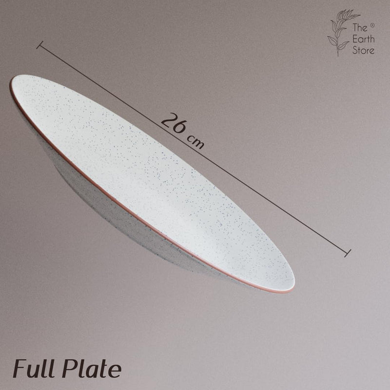 White Matte Ceramic Dinner Set 12 Piece for Family of 4
