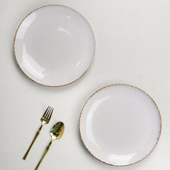 Glossy Lavender Marble Dinner Plates Set of 2