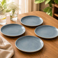 Organic Grey Ceramic Quarter Plates - Set of 4