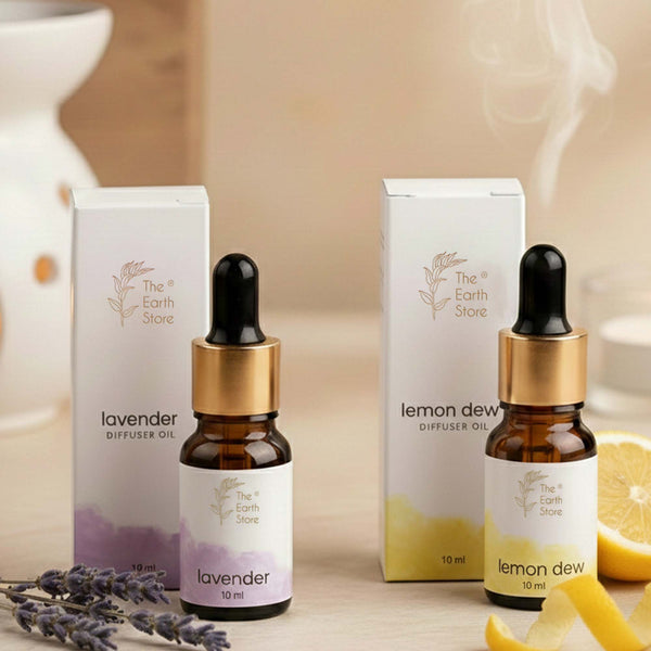 Lavender & Lemon Dew Aroma Diffuser Oil Set (10ml Each) – Calm & Fresh Duo