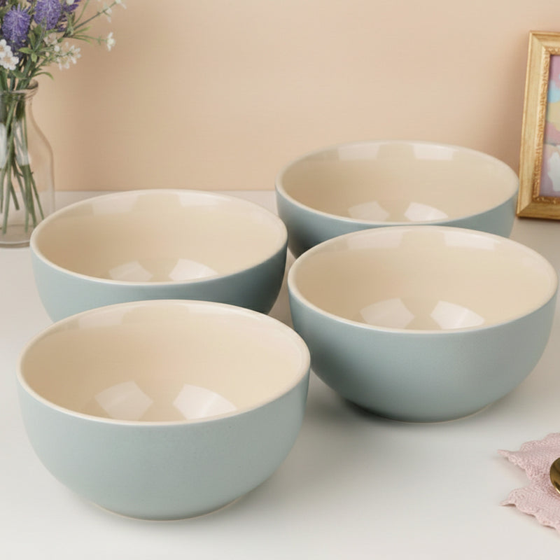 Grey Mellow Ceramic Bowl Set of 4