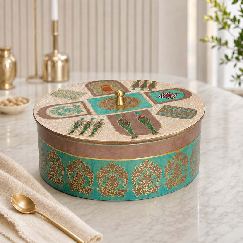 Mughal Heritage Wooden Casserole with Lid - 1800 ml