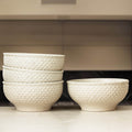 Cream Star Ceramic Bowl Set of 4 – 580ML