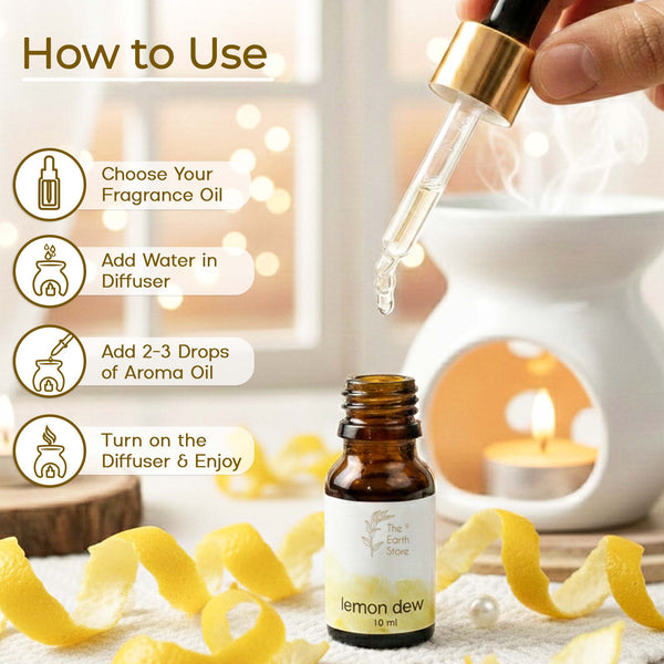 Lemon Dew Premium Aroma Diffuser Oil (10ml)