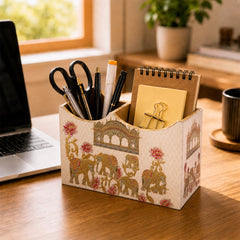 Regal Elephant Wooden 2-Section Cutlery Holder