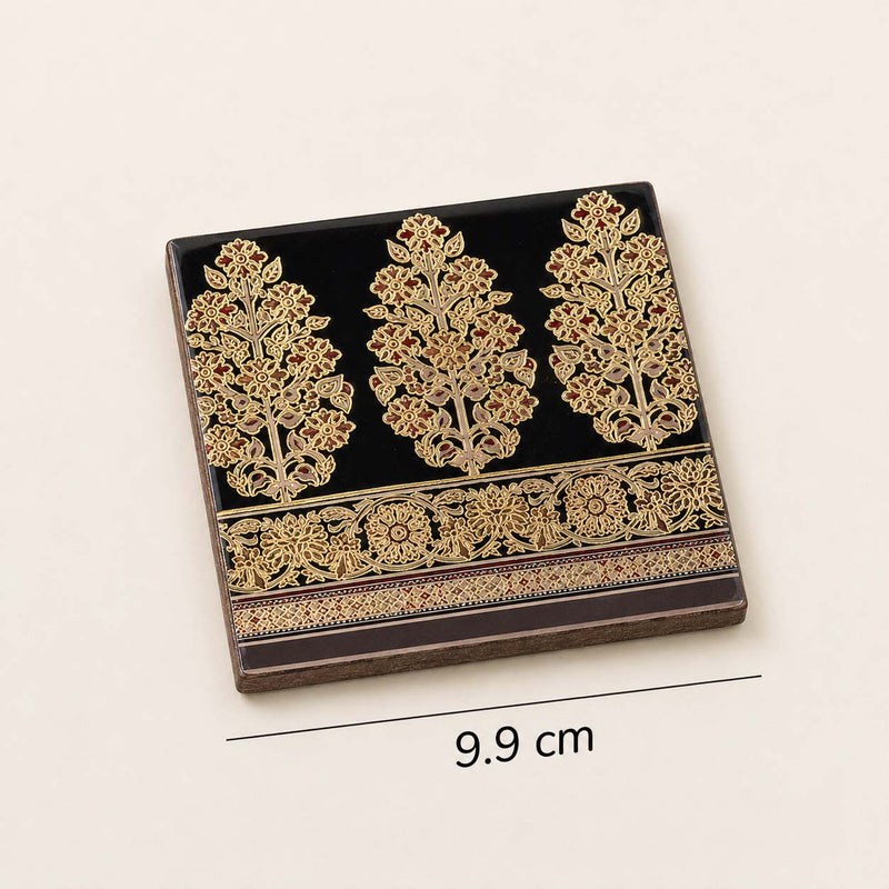 Royal Heritage Wooden Coaster Set of 6 with Holder