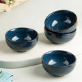 Galaxy Blue Ceramic Vegetable Bowl Set of 4, 150 ML