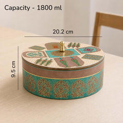 Mughal Heritage Wooden Casserole with Lid - 1800 ml
