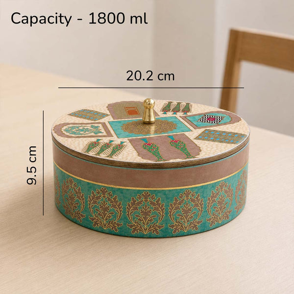 Mughal Heritage Wooden Casserole with Lid - 1800 ml
