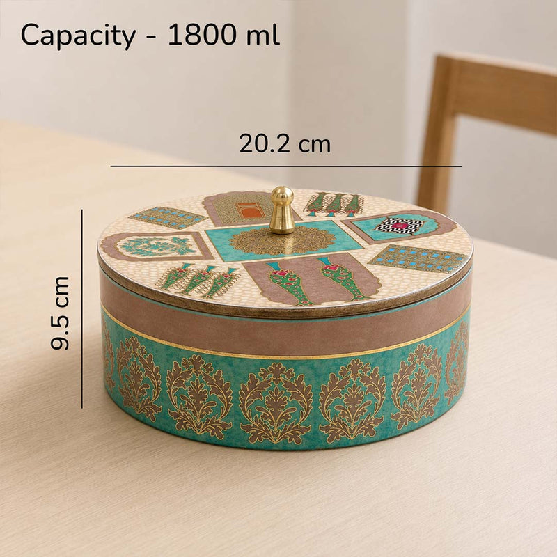 Mughal Heritage Wooden Casserole with Lid - 1800 ml