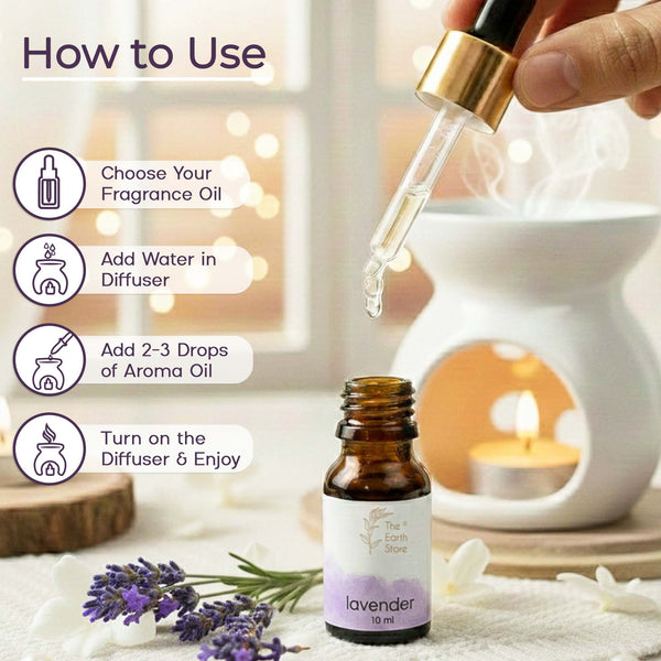 Lavender Premium Aroma Diffuser Oil (10ml) – Calm & Sleep Support