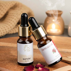 Sandal & Rose Aroma Diffuser Oil Set (10ml Each) – Woody & Floral Luxury Duo