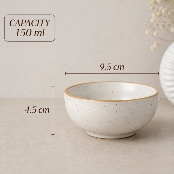 White Matte Brown Ceramic Dinner Set of 18 Pieces