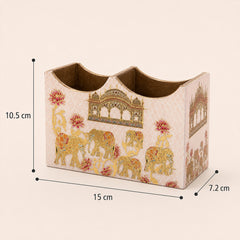 Regal Elephant Wooden 2-Section Cutlery Holder
