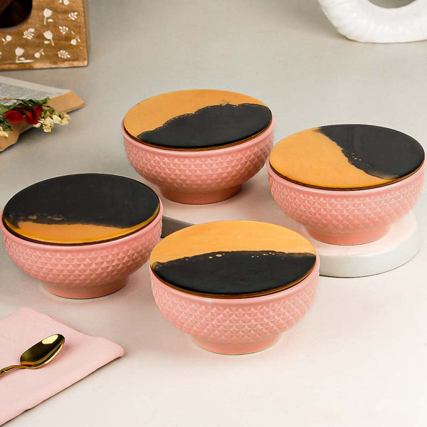 Pink Star Ceramic Bowl Set – 580ML