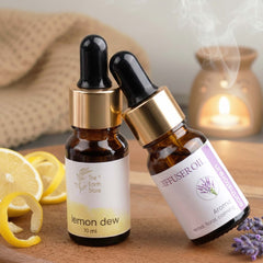Lavender & Lemon Dew Aroma Diffuser Oil Set (10ml Each) – Calm & Fresh Duo