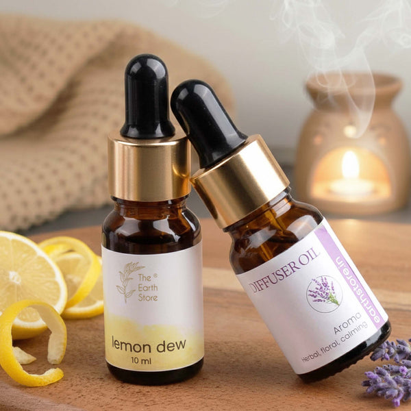Lavender & Lemon Dew Aroma Diffuser Oil Set (10ml Each) – Calm & Fresh Duo