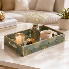 Emerald Heritage Wooden Serving Tray Set of 3