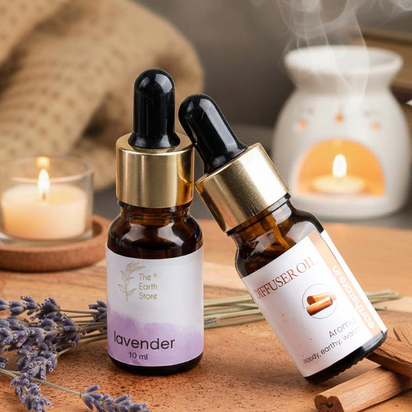 Lemon Dew & Sandal Aroma Diffuser Oil Set (10ml Each) – Energy & Grounding Duo