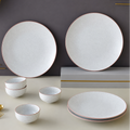White Matte Ceramic Dinner Set - 8 pieces