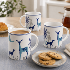 Stag Blue Coffee Mug Set (Set of 6)