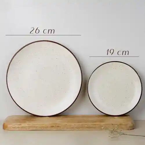 Creme Matte 30-Piece Ceramic Dinner Set For 6