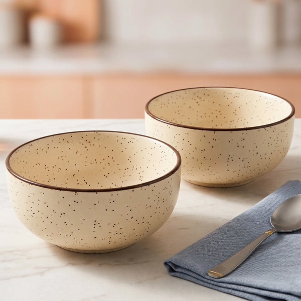 Creme Matte Ceramic Bowl Set Of 4