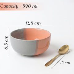 Grey Pink Ceramic Dinner Set - 30 Piece Family Dining Set