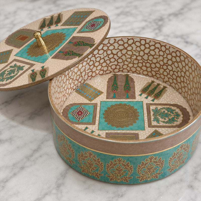 Mughal Heritage Wooden Casserole with Lid - 1800 ml