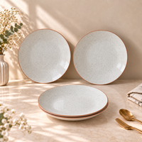 Creme Matte Ceramic Dinner Plates Set of 4