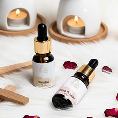 Sandal & Rose Aroma Diffuser Oil Set (10ml Each) – Woody & Floral Luxury Duo